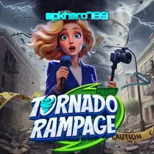 Tampilan grid unik berbentuk tornado pada slot Tornado Rampage